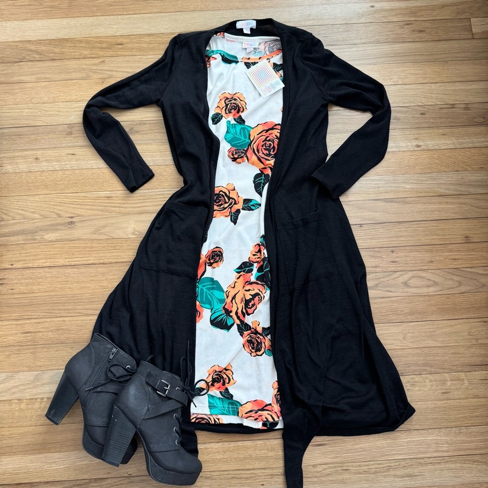 LuLaRoe Jessie white floral dress